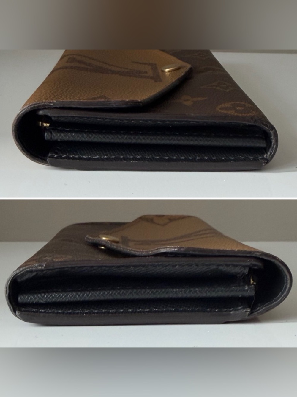 Louis Vuitton Sarah Wallet Reverse Monogram Giant Canvas Black Interior - Picture 5 of 11